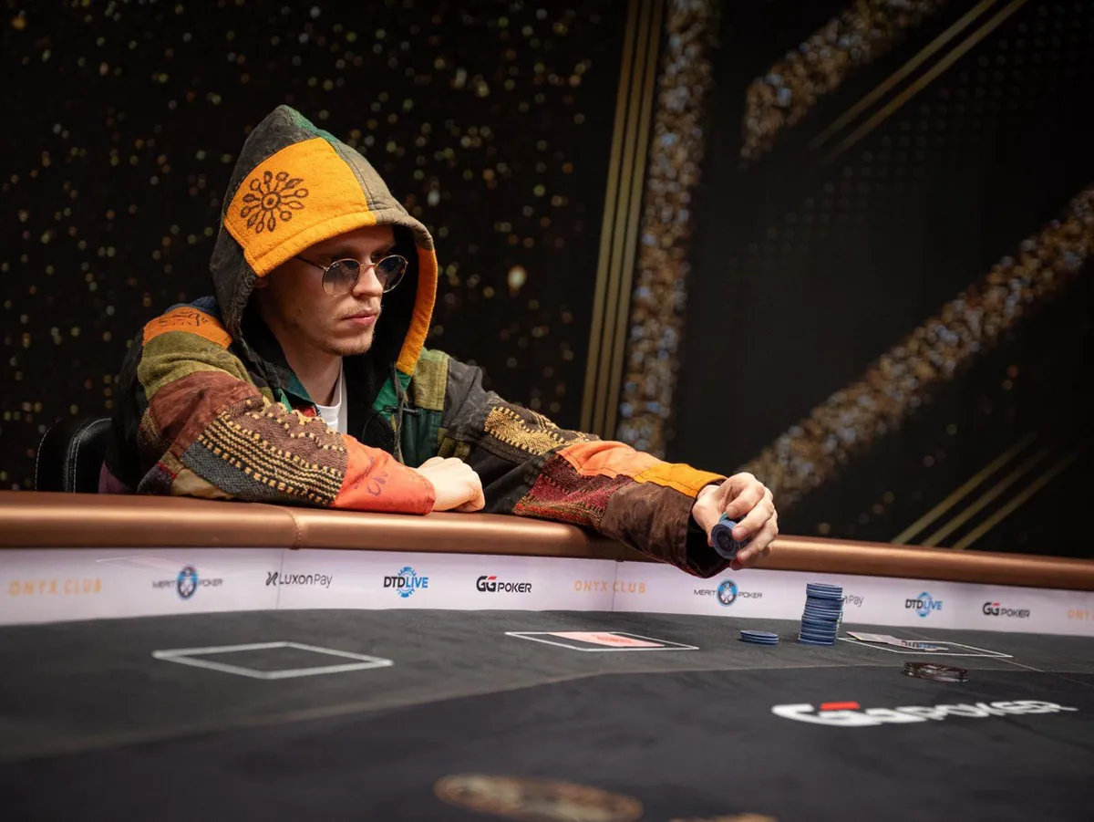 Ossi “Monarch” Ketola at a poker table at the Onyx Club in Cyprus